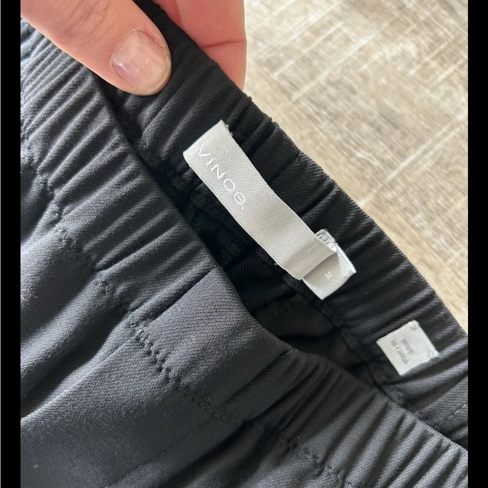 ▶️ Vince Jogger Pants Black Pockets High Rise tapered Women’s M modal blend - Picture 2 of 12
